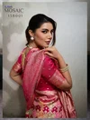 Mosaic By Sethnic Pure Satin Jacquard Border Designer Saree